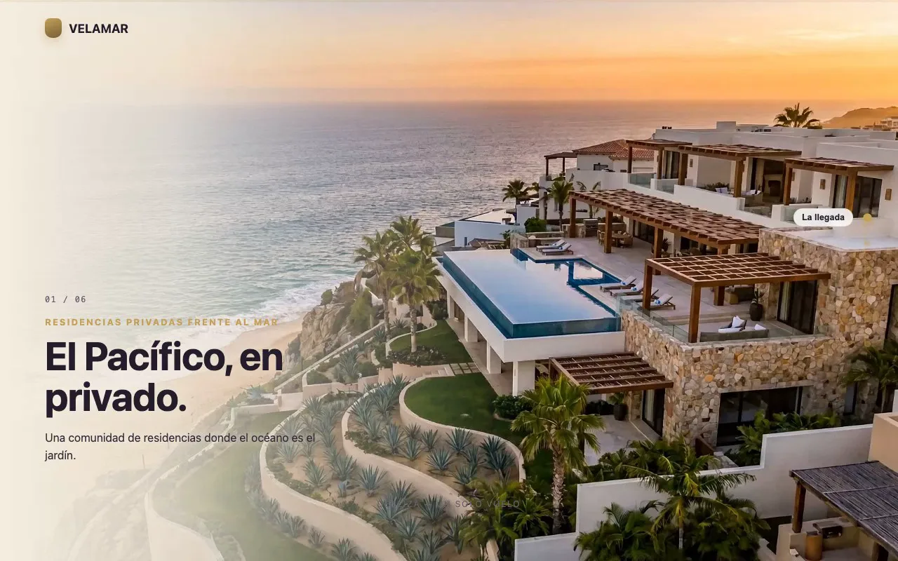 VELAMAR demo — beachfront luxury residences