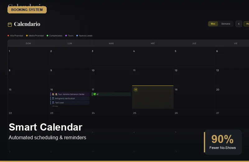 Smart calendar booking system reducing no-shows by 90 percent
