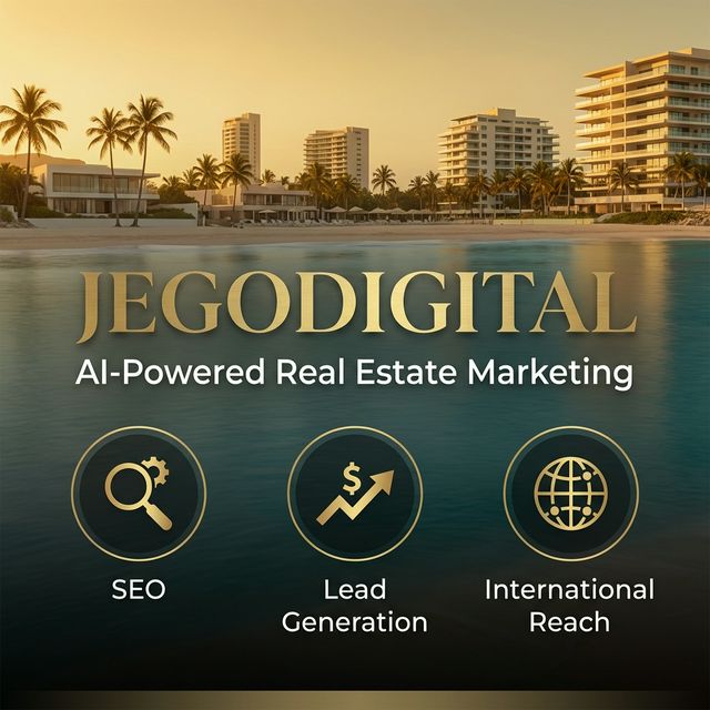 JegoDigital AI-Powered Real Estate Marketing in Mexico — SEO, Lead Generation, and International Reach services for real estate investors and developers