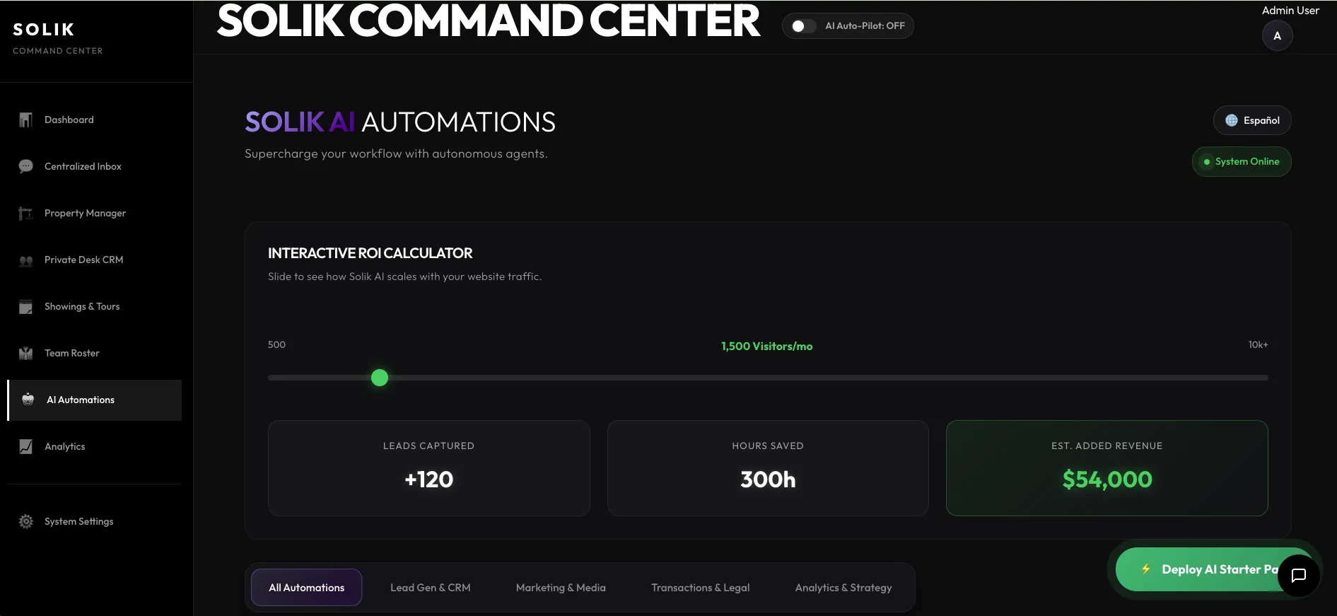 Centro de automatizacion IA para leads inmobiliarios