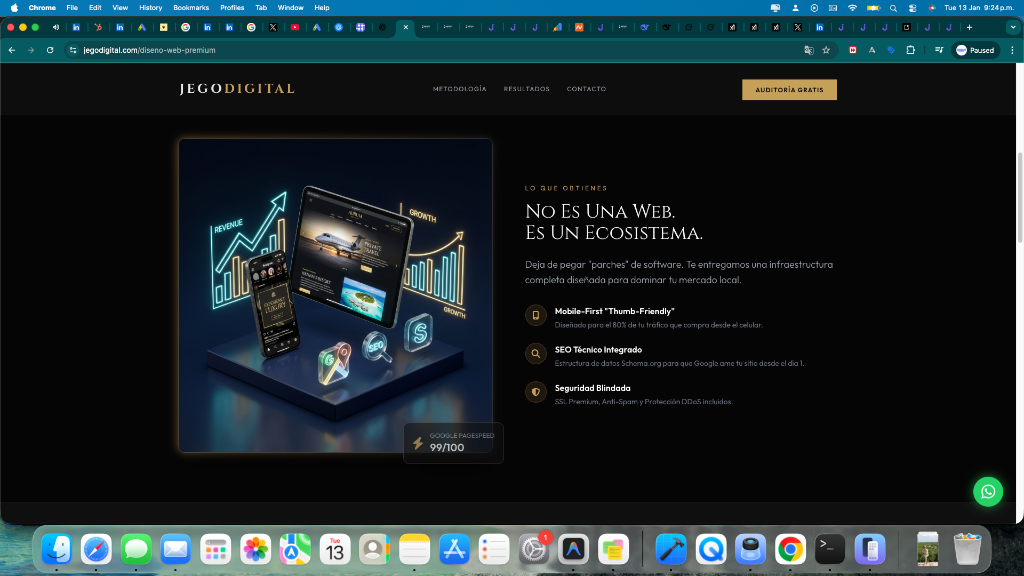 Dashboard SEO mostrando resultados de estrategia de marketing inmobiliario con IA