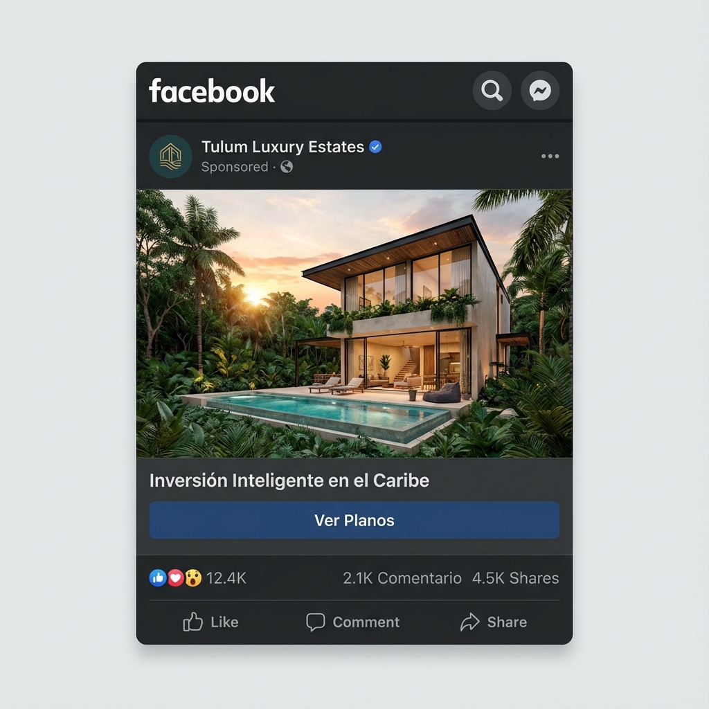 Ejemplo anuncio Facebook Real Estate