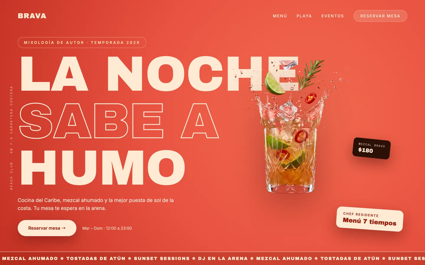 Concepto demo Brava, beach club