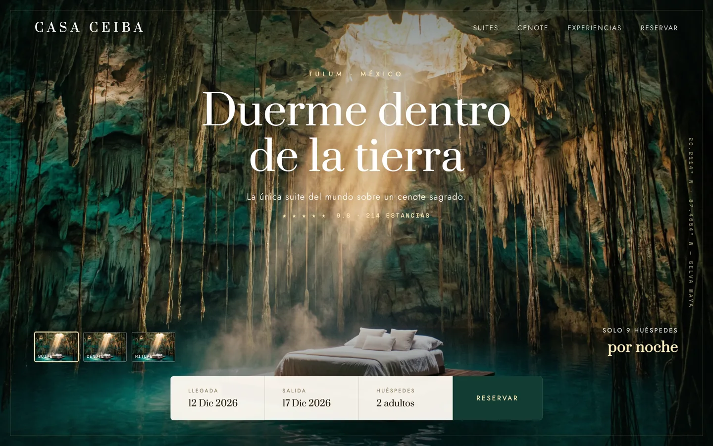 Concepto demo Casa Ceiba, hotel boutique