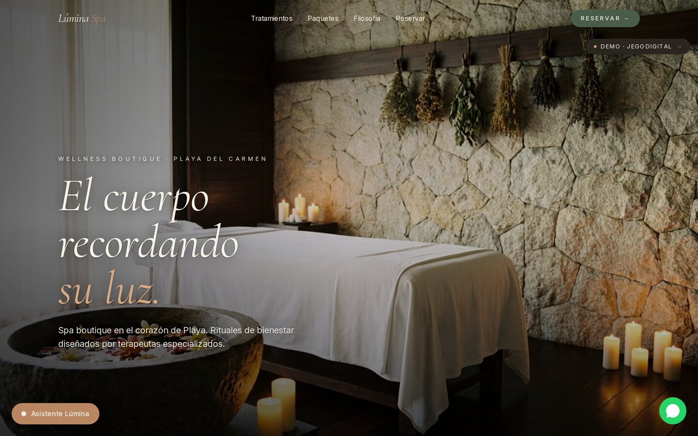 Lúmina Spa demo