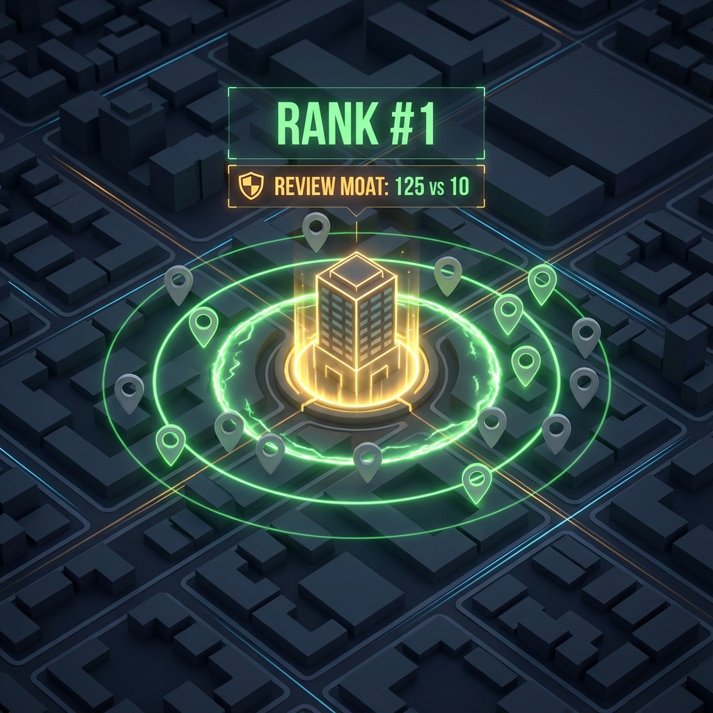 Local SEO Heatmap showing #1 Rankings