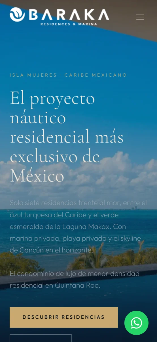 BARAKA Residences & Marina mobile website preview