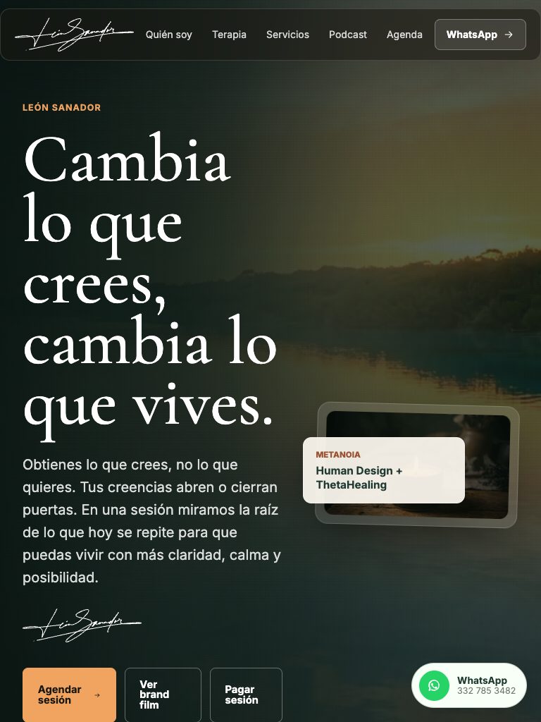 Leon Sanador tablet preview