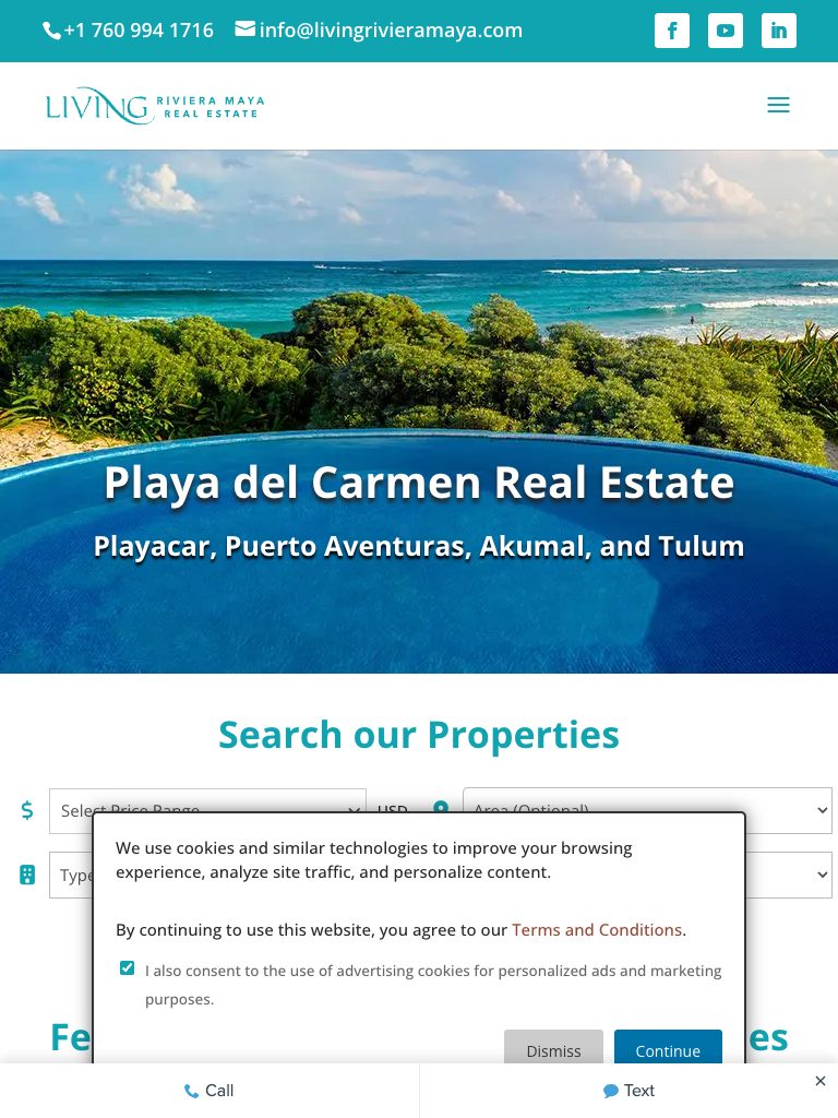Living Riviera Maya tablet preview