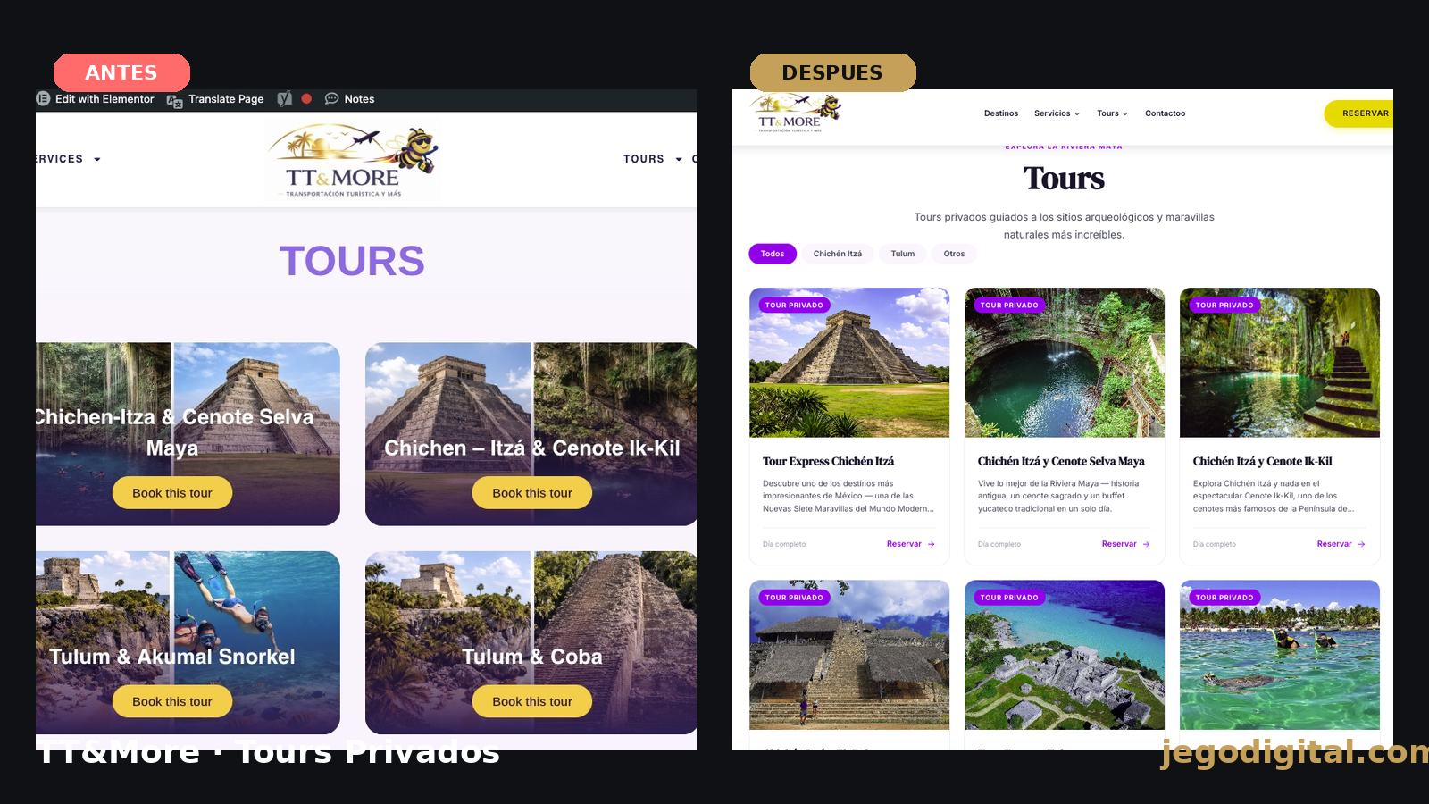 TT&More Before / After — Tours