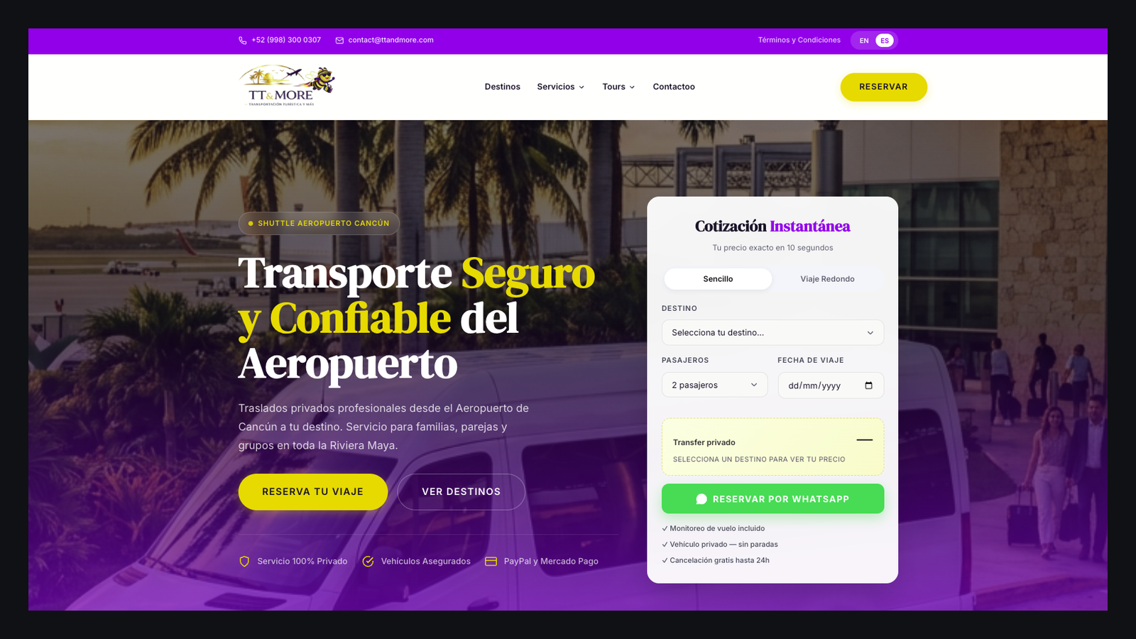 TT&More — New Premium Website Hero